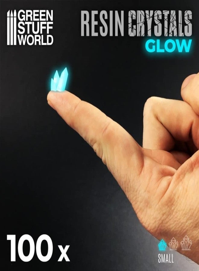 Green Stuff World for Models and Miniatures - Aqua Turquoise Glow Resin Crystals - Small 10386 - Image 2